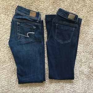 2 Pairs of American Eagle Jeans Size 0